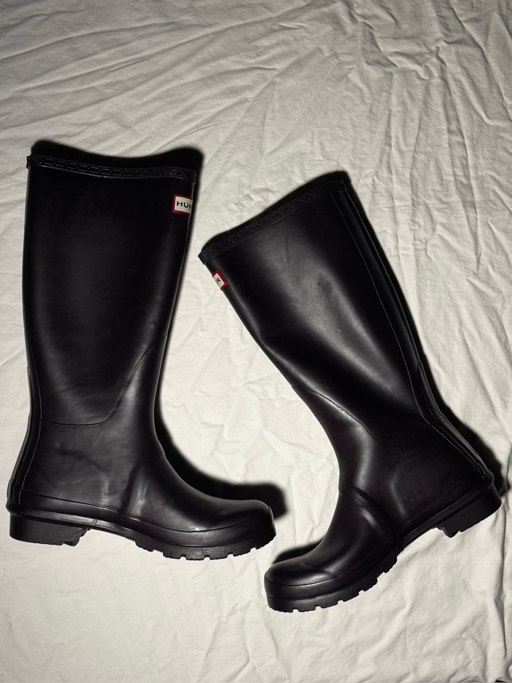 Hunter Wellies/Rainboots. Tall Matte Aubergine/Eggplant US Size 7